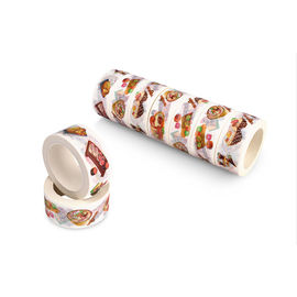De gekleurde Bloemenponsband van Washi, De dun Gevormde Rubberkleefstof van de Ambachtband