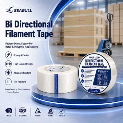 Bi-directionele glasvezelversterkte band High Tack Filament Tape voor palletbox