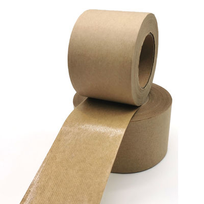 De biologisch afbreekbare Water Geactiveerde Ponsband van Zetmeel Zelfklevende Bruine Kraftpapier